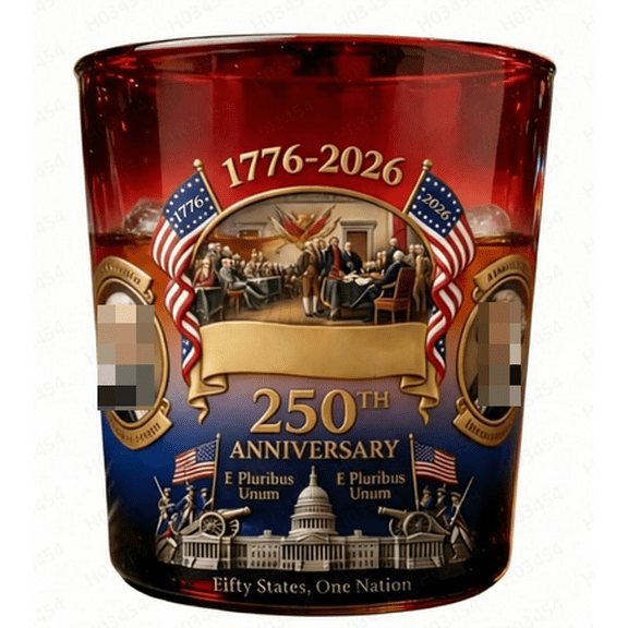 250th Marine Anniversary Bottle With Decanter, Anniversary Bottle, America Anniversary "We The People" Heritage Glass, for Liquor Scotch Bourbon or Wine, Father's Day Gift 1pc