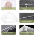 thumbnail image 4 of 3 Pack Food Covers 14 Inch Pop-Up Encrypted Mesh Plate Serving Tents, Fine Net Screen Umbrella for Outdoors, Parties, Picnics, BBQs, Reusable and Collapsible, 4 of 7
