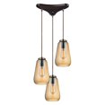 thumbnail image 3 of ELK Lighting 10423-3 Orbital 3 Light Pendant In Polished Chrome And Clear Glass, 3 of 3