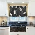 thumbnail image 6 of Coolnut Daisy Kitchen Curtains 2 Panels, UV Protected Tier Curtains Half Window Curtains Kitchen Tiers for Guest Room Bathroom Sink Laundry Room Basement,36 x 27 Inch, 6 of 6