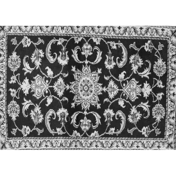 Ahgly Company Indoor Rectangle Persian Gray Traditional Area Rugs, 2' x 5'