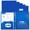 Blue, variant on ViVin Sturdy Plastic Folder with with a secure clasp, Poly 2 Pockets and 3 Prongs, 6 Pack, Blue