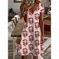 thumbnail image 3 of Vestido playero para mujer, vestido de verano de Mickey y Minnie de Disney, estampado Kawaii, bonito, holgado, informal, para playa y exteriores, 3 of 5