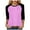 Light Purple, variant on 3/4 Sleeve Tops for Women Workout Shirts Baseball Style Raglan Tshirts Casual Color Block Tees Comfy Steetwear (Light Pink, 3XL)