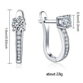 thumbnail image 3 of Silver Rhinestones Hoop Stud Earrings For Women Valentine for Women Pressure Earrings Quirky Earrings Earrings for Women Hoops Hoop Earrings Large Stud Earrings for Women Funky Earrings Earrings for, 3 of 4