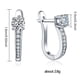 thumbnail image 3 of Pendientes de aro de diamantes de imitación de plata para las mujeres, 3 of 7