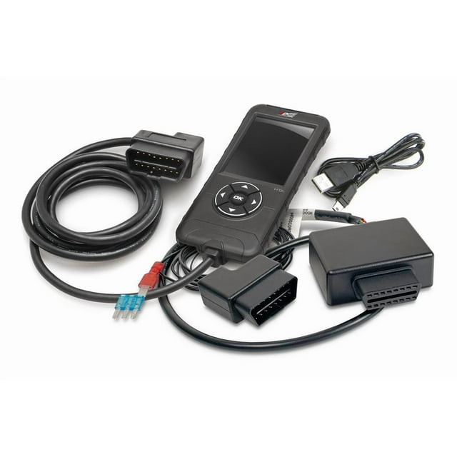 Edge Computer Programmer 26402 EVO HT2; Economy/Towing Performance; Reads and Clear Diagnostic Trouble Codes; With Engine Control Module Unlock; With Transmission Contol Module Unlock Cable