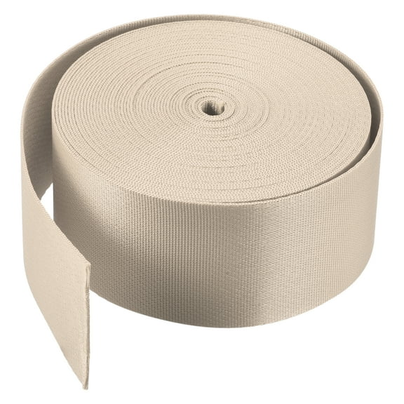 Uxcell Flat Nylon Webbing Strap for Backpack, Cargo Strap, Luggage-rack Champagne