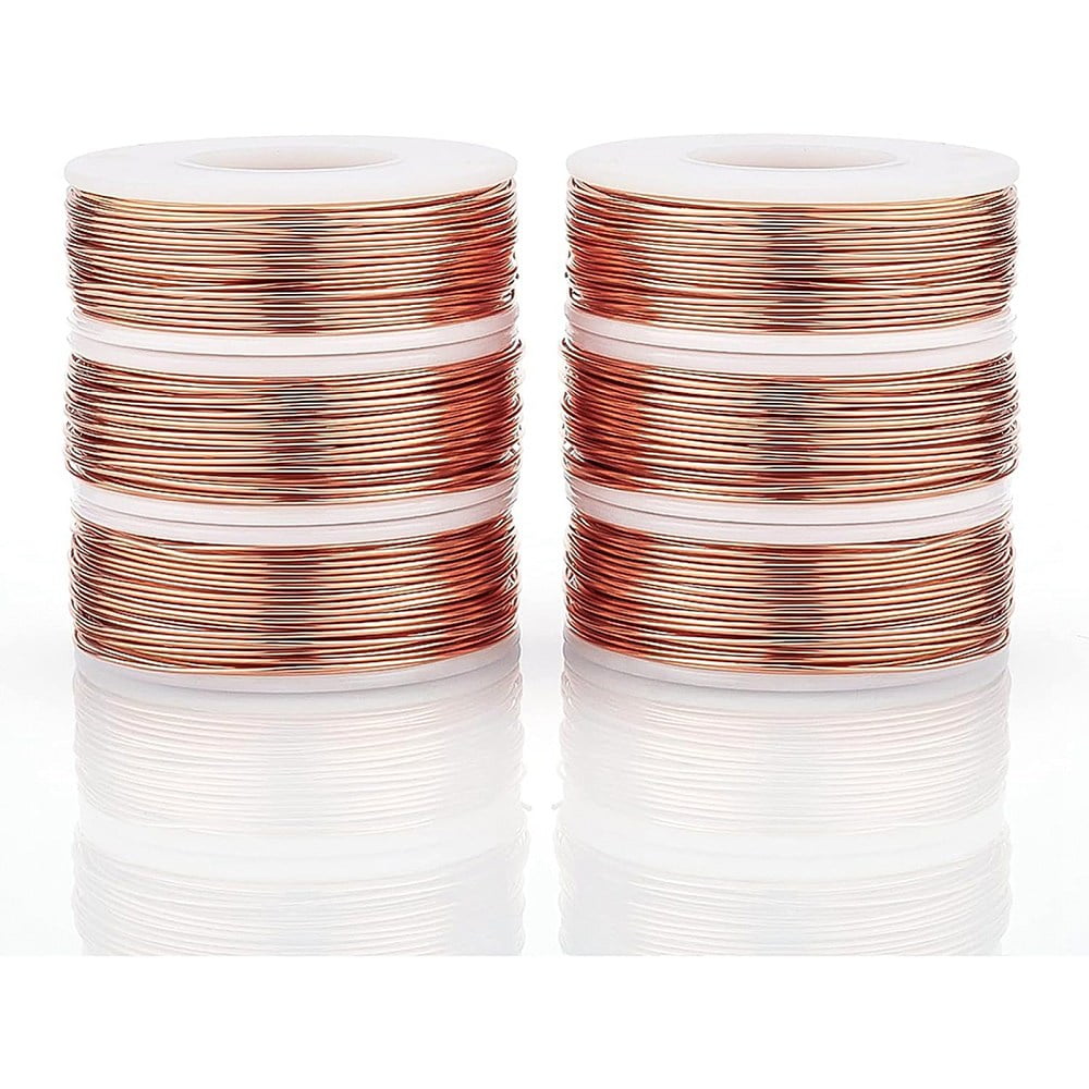 Round Aluminum Wire with Iron Side Cutting Pliers Dark Salmon 12 Gauge 2mm 5.8m/roll 6 rolls