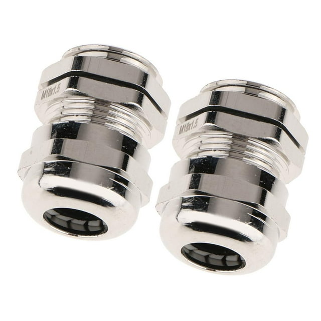 de Tornillo de Enchufe PG-Thema PG7 de 2 Piezas Hecha de Latón Niquelado. Fuerte Resistencia a La M18 x 1.5 shamjiam Glandura de conector a prueba de agua