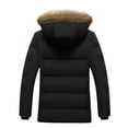 thumbnail image 4 of IYTR Puffer Jacket for Men Hooded Winter Warm Coat Zip up Padded Coat Warm Down Insulated Jacket Thermal Outwear (Black,XXXXL), 4 of 9