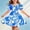 Blue, variant on Amidoa Girl Dresses Skater Short Sleeve Twirl A-Line Dress Casual Summer Sundress for Kids Blue Size 12