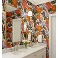 thumbnail image 4 of S4Sassy Peel & Stick Vinyl Wallpaper, Vibrant Hand-Sketched Floral Wallpaper Contact Paper Waterproof - Multicolor On White, 25"X 120", Removable Wall Covering For Home Decor In Bedrooms, Cabinets, 4 of 9