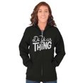 thumbnail image 3 of Do Your Thing Cute Sarcastic Workout Zip Hoodie Sweatshirt Women Brisco Brands S, 3 of 6