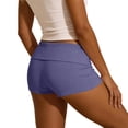 thumbnail image 5 of YSUEJPF Womens Ribbed Low Rise Shorts Going Out Booty Mini Shorts Hot Pants Loungewear, 5 of 6