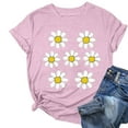 thumbnail image 2 of Blczomt Crew Neck Women's Tops Short Sleeve Graphic T Shirt Pink Trendy Casual Summer Womens Shirts, 2 of 4