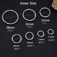 thumbnail image 2 of 5pcs Metal O Ring Spring Clasps for DIY Jewelry Openable Round Carabiner Keychain Bag Clips, 2 of 7