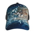 thumbnail image 2 of Picia White Jellyfish Dansing in the Ocean Pattern Trucker Hat,Baseball Cap,Sun Protection Cap,Stylish Headwear,Leisure Cap,Outdoor Sports Cap, 2 of 7