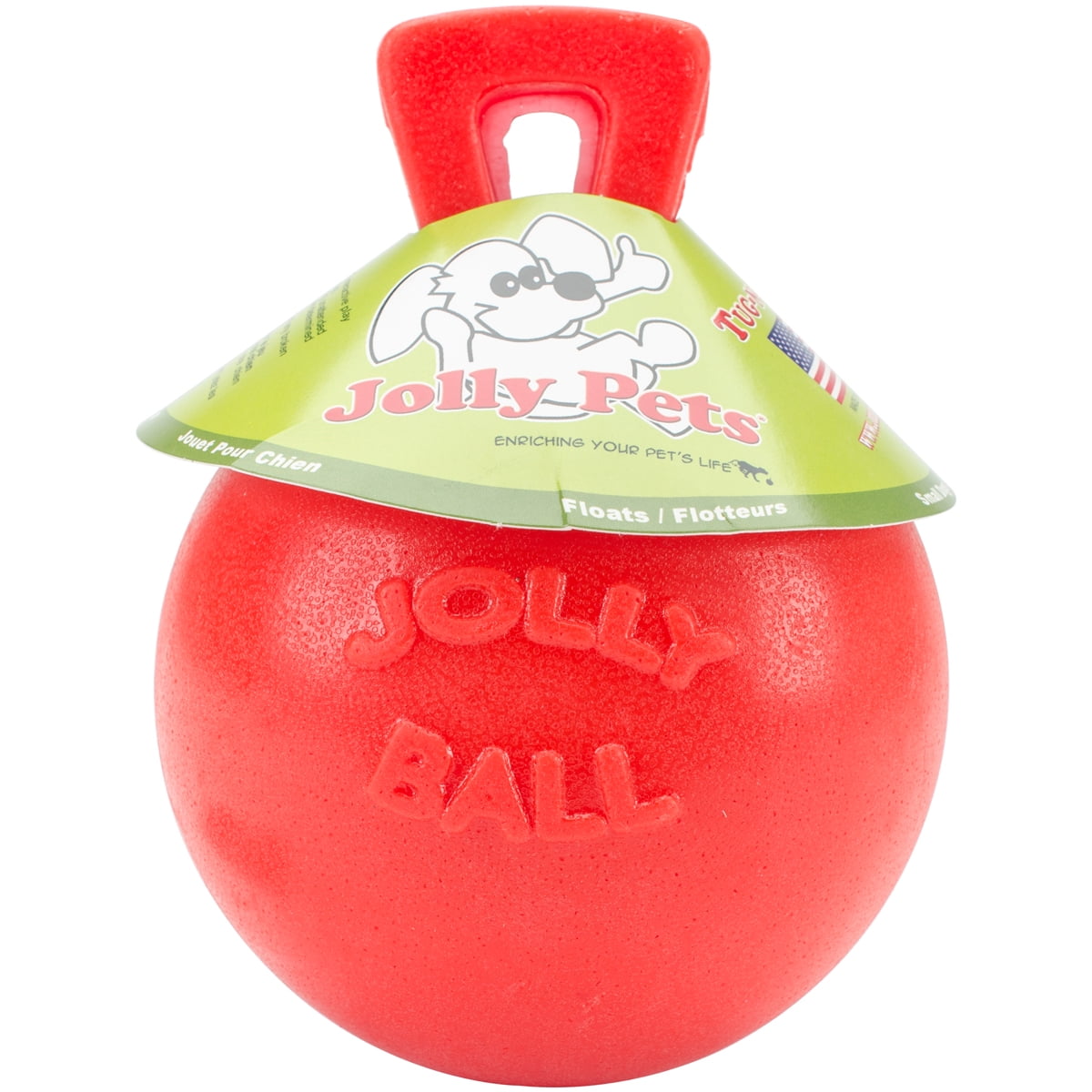 Jolly Pet Tug n Toss Dog Toy, 4.5", Orange