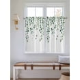 thumbnail image 2 of Eucalyptus Leaf Sage Green Bathroom Window Curtain, Spring Weeping Leaves Botanical Light Filtering Coffee Kitchen Curtains, Bedroom Living Room Curtains 2 Panel 84"x45", 2 of 6