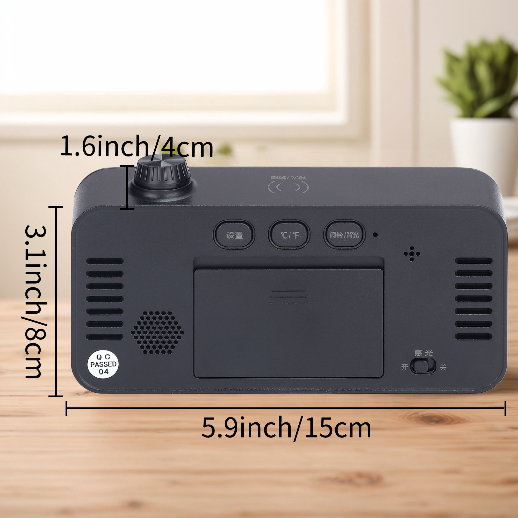 Unique Bargains Small Digital Alarm Clock Bedroom for Deep Sleepers Black