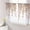 Brown, variant on Sheer Curtains 45 Inch Length 2 Panels Set for Kitchen, Eucalyptus Leaves Semi Sheer Curtains for Windows, Navy Blue Summer Botanical Weeping Voile Window Treatments Rod Pocket Curtain