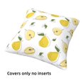 thumbnail image 3 of Throw Pillow Covers, Cute Pear Yellow Soft Square Pillow Cases with Invisible Zipper for Couch Bed Sofa, Farmhouse Fall Home Decor 16"x16", 3 of 7