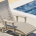 thumbnail image 4 of Wildridge Signature Chaise Lounge, Weathered Wood - Outdoor Weather Resistant Recycled Plastic Furniture for Patio, 4 of 5