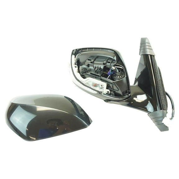TRQ Exterior Power Mirror Heated w/ Signal Black Smooth RH Side for Infiniti Q50 MRA06685