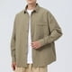 thumbnail image 4 of Blusa y camisa de manga larga con cuello vuelto para hombre, estilo casual, color liso, bolsillos cargo, botones y cremallera, blusa de manga larga con cuello vuelto, blusa de poliéster para hombre, 4 of 4