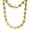 Gold 7mm, variant on 7/9/11mm Fashion Women Mens Chain 316L Stainless Steel Coffee Bead Link Necklace