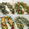 thumbnail image 5 of HHVB Artificial Snowy Cedar Garland 6.5 Ft with Pine Cones and Red Berries Christmas Greenery Garland Christmas Wedding Winter Holiday Party Table Runner Mantle Seasonal Centerpiece Decoration, 5 of 5