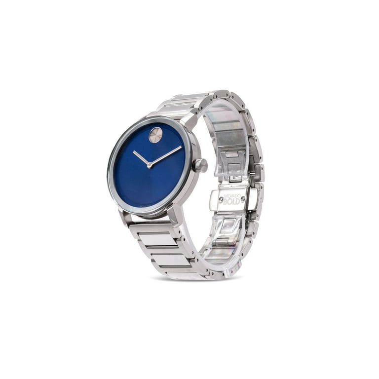Movado watch blue clearance dial