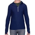 thumbnail image 2 of MERIWOOL Men’s Base Layer Hoodie Lightweight Merino Wool Long Sleeve Thermal Navy, 2 of 5