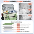 thumbnail image 2 of Backpack Cooler for Women, AYAMAYA Stylish 36 Cans Leakproof Soft Cooler Backpack, Waterproof Insulated Lunchbox for Camping Beach Work Picnic Travel, Green, 2 of 7
