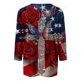 thumbnail image 6 of 250th Anniversary Women's Casual 3/4 Sleeve T-Shirt 250 Years of Freedom Shirt American Flag Patriotic Clothes, 6 of 7