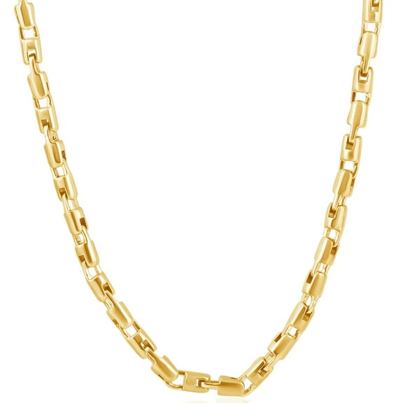 Pompeii Men's 14k Gold (95gram) or Platinum (157gram) 5.5mm Link Byzantine Chain Necklace