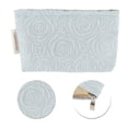 thumbnail image 4 of Unique Bargains 1 Pc Portable Embossment Rose Makeup Bag Polyester Blue Medium, 4 of 5