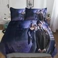 thumbnail image 1 of Wednesday Addam Duvet Cover 3 Pieces, 3d Bedding Set With Zipper Microfiber Bedding Set With Pillowcase For Adults And Children Double, 1 of 5