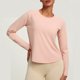 thumbnail image 4 of MHFRRA Camiseta de Yoga de Manga Larga para Senderismo, Ligera, de Secado Rápido, para deportes Al Aire Libre Rosa Claro, 4 of 4