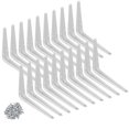 thumbnail image 1 of Soportes de estantería de esquina de metal Wideskall de 15 x 20 cm, color blanco (paquete de 20), 1 of 2