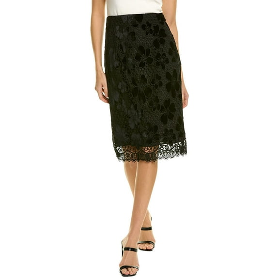 Gracia womens  Lace Pencil Skirt, S, Black