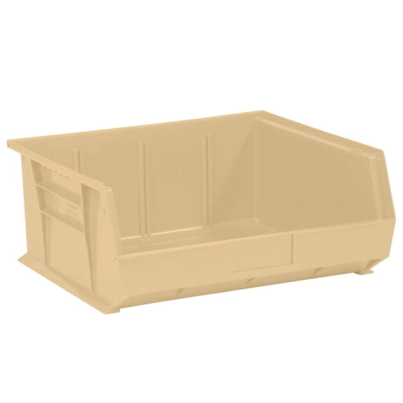 Box Partners Plastic Stack & Hang Bin Boxes 14 3/4" x 16 1/2" x 7" Ivory 6/Case BINP1516V