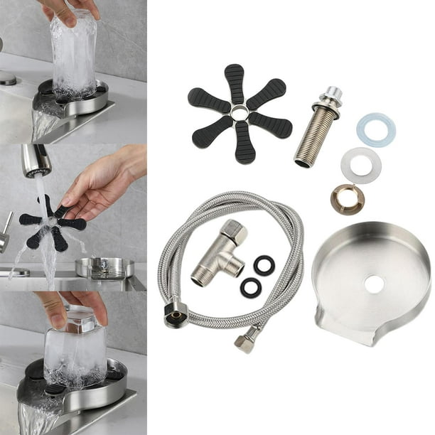 Lave-gobelet automatique pour évier de cuisine, rinceuse de verre,  accessoires de lavage de livres, rince