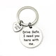 thumbnail image 3 of Llaveros para mujer, llavero de billetera, llavero de auto, lindo llavero de acero inoxidable de moda, regalo, conduce con cuidado, te necesito aquí conmigo, llavero de animal de 25 mm, 3 of 5
