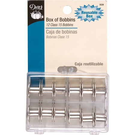 UPC: 0072879259568 | Dritz Class 15 Box Of Bobbins & Reusable Storage Box 12/Pkg
