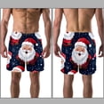 thumbnail image 3 of luoweisi Men's Beach Shorts Quick Dry Swim Trunks with Mesh Lining Christmas Santa Claus L, 3 of 5