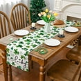 thumbnail image 5 of YIBAGA St. Patrick's Day Table Runner, Shamrock Lucky Table Decorations for St. Patrick's Day Party Dining, 13x108 inch, Polyester, 5 of 6