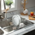 thumbnail image 5 of Kitchen Details Over the Sink Dish Rack, 19.92" x 7.99" x 5.12", Grey, 5 of 6