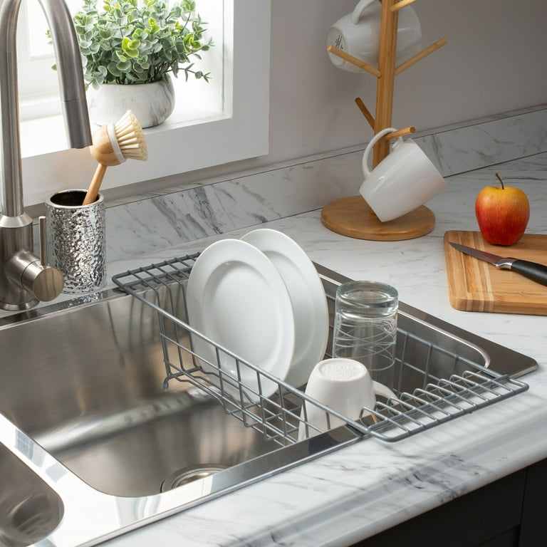Kitchen Details Over the Sink Dish Rack, 19.92 x 7.99 x 5.12, Grey